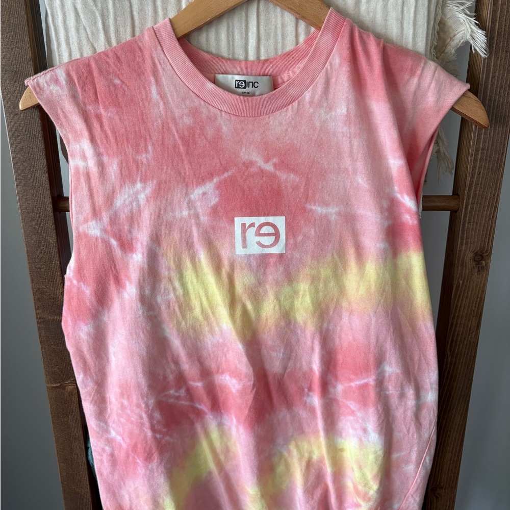 Re-Inc Popsicle Collection Pink and Yellow Tie-Dye Tank Top